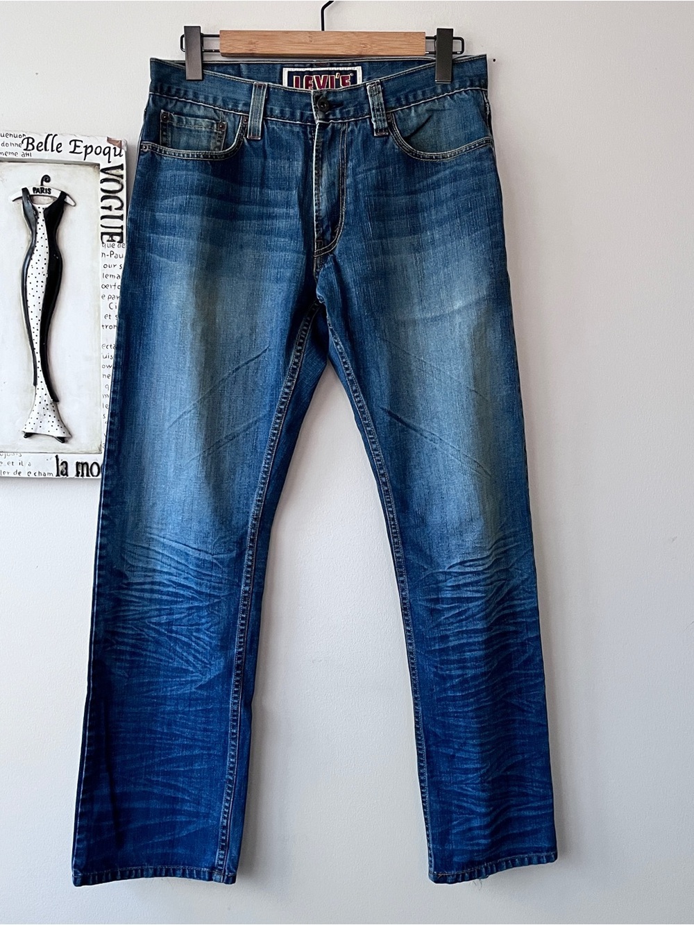 Levi's Men's 514 Slim Straight Faded Blue Jeans Size 33X32